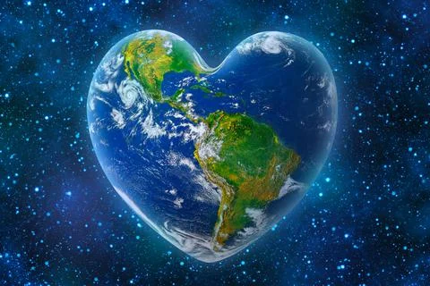 Heart Shape Earth Stock Photos