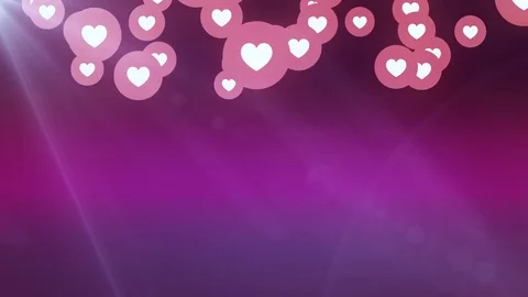 Heart shape fall from sky like icon random moving animation background - New Stock-Footage 81591681