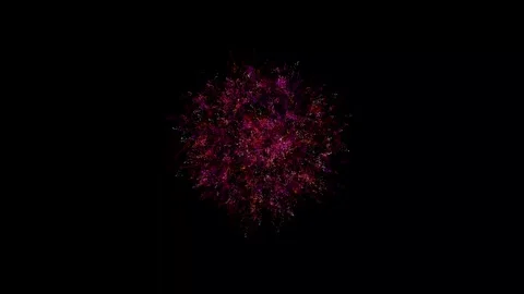 Heart Shape Firework. Red Heart Firework. Firework Animation Stock Footage 276178481