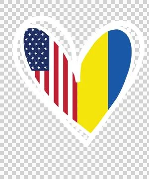 Heart Shape With Flag Pattern Fill stars stripes outline Stock Illustration