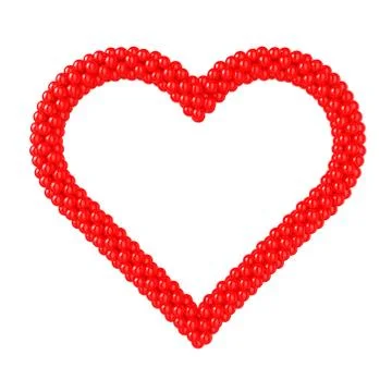 Heart shape - frame balloons Illustrazione stock