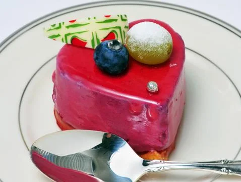 Heart shape fruit cake. Foto stock