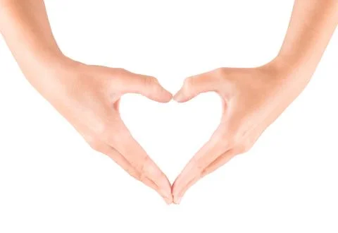 Heart shape gesture Stock Photos