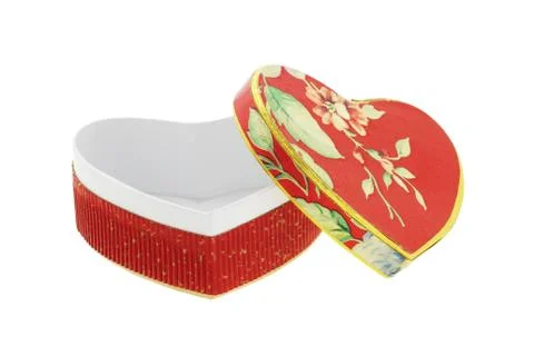 Heart shape gift box Stock Photos