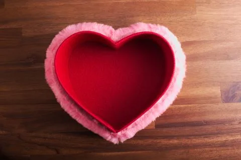 Heart shape gift box Stock Photos