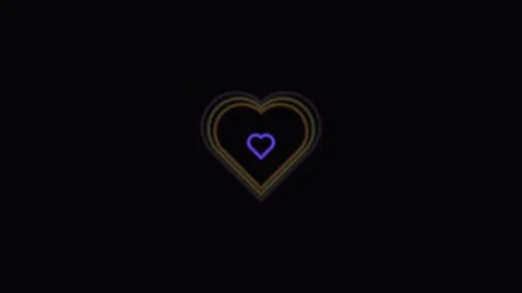 Heart shape with glowing elements and dark background Stock Footage 338184788