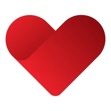 Heart shape with gradient and white background Stockillustratie