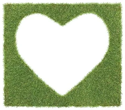 Heart shape on grass Stock Photos