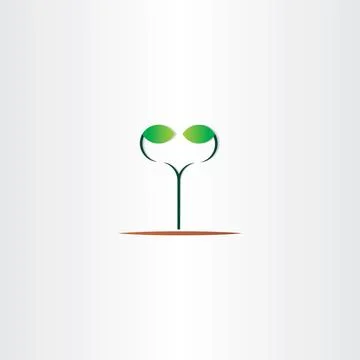 Heart shape green tree leaf plant vector イラスト素材