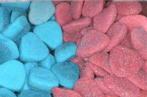 Heart shape gummy candy. Stock Photos