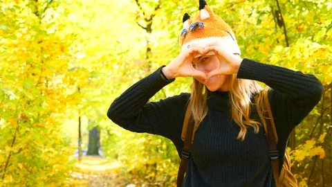 Heart shape  at hands Stock Footage 97410922