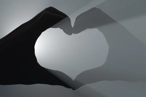 Heart shape with hands. Hand gesture of love, respect and peace. Foto stock