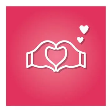 Heart Shape Hands Illustrazione stock