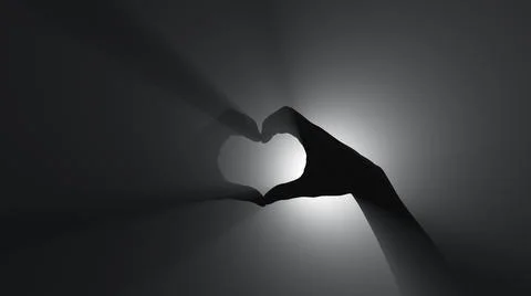 Heart shape with the help of hands. Hand gesture of love respect and peace Foto stock