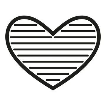 Heart shape with horizontal lines icon design イラスト素材