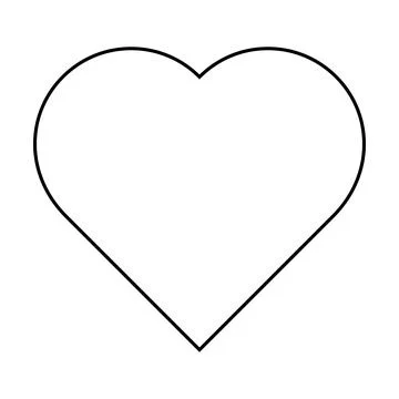 Heart shape icon vector symbol for creative graphic design ui element  Stock Illustration