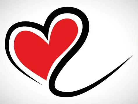 Heart Shape Illustration Illustrazione stock