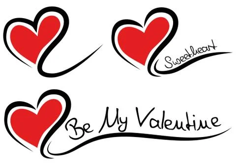 Heart Shape Illustration Set イラスト素材