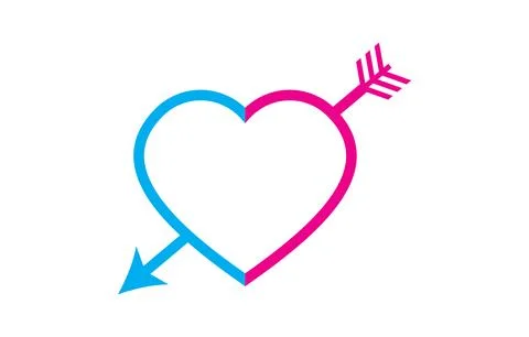 Heart shape isolated on a white background Stock Illustration