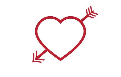 Heart shape isolated on a white background Stock Illustration