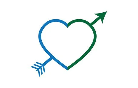 Heart shape isolated on a white background Stock Illustration