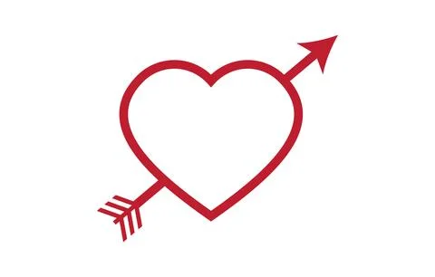 Heart shape isolated on a white background Stock Illustration
