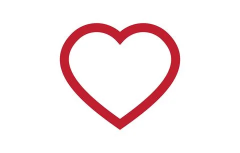 Heart shape isolated on a white background Stock Illustration