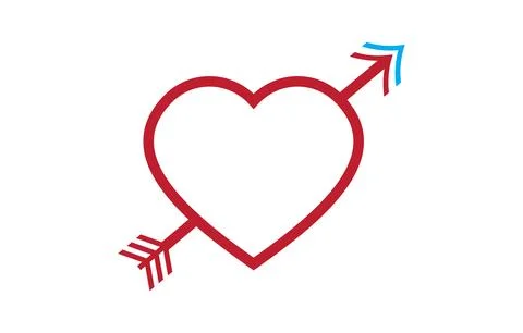 Heart shape isolated on a white background Stock Illustration