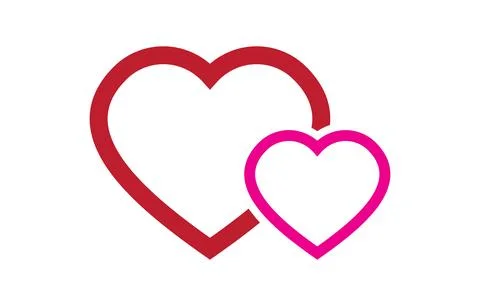 Heart shape isolated on a white background Stock Illustration