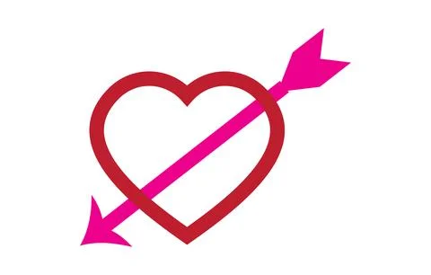Heart shape isolated on a white background Stock Illustration