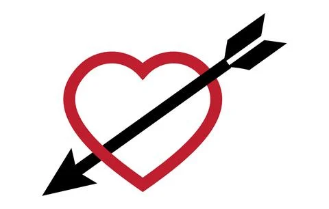 Heart shape isolated on a white background Stock Illustration