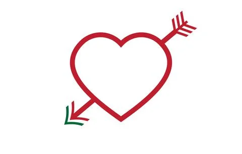 Heart shape isolated on a white background Stock Illustration