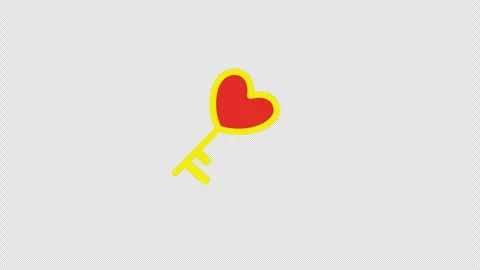 Heart shape key concept icon loop animation video with alpha channel Stock Footage 277178320