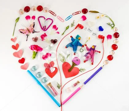 Art supplies heart