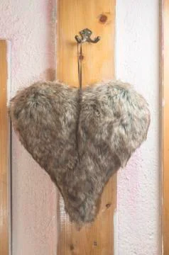 Heart shape leather Stock Photos