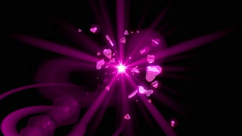 Heart shape light glow particle loop animation Stock Footage 152925770