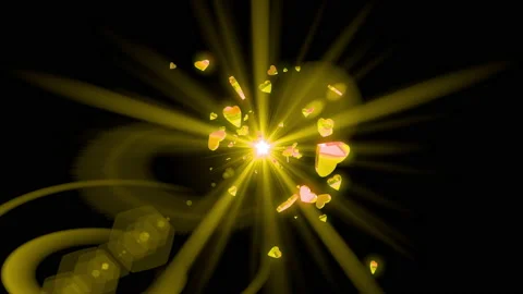 Heart shape light glow particle loop animation Video stock 152925941
