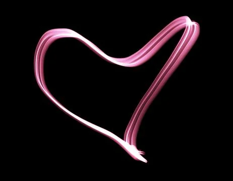 Heart shape line on dark background Stock Illustration