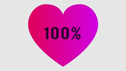 Heart shape loading bar indicator progress animation. Stock Footage 172410107