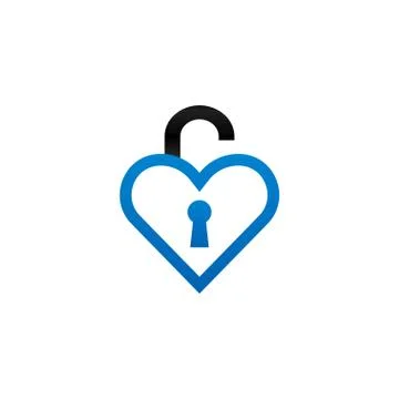Heart shape logo design template Illustrazione stock