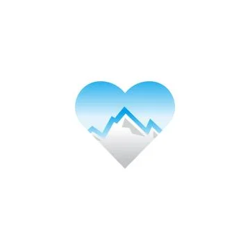 Heart shape logo design template Stock Illustration