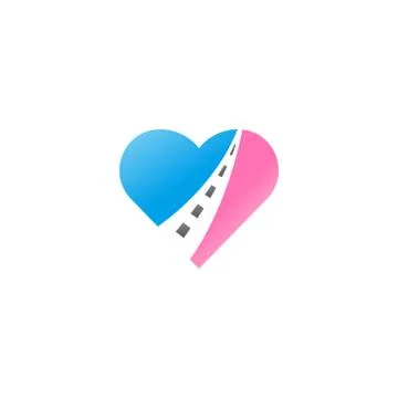 Heart shape logo design template Stock Illustration