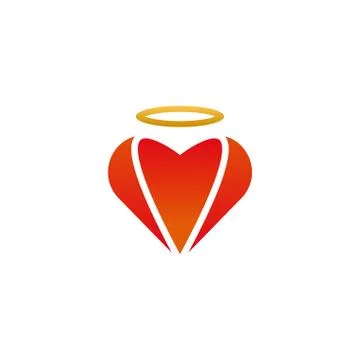 Heart shape logo design template Stock Illustration