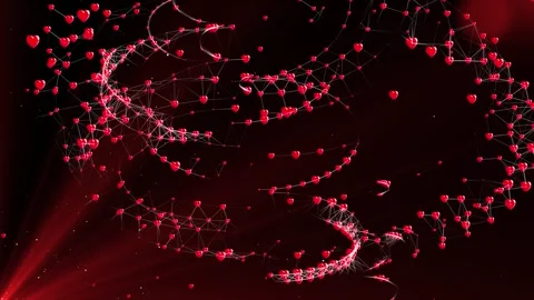 Heart shape loop animation for valentine's day Stock Footage 328028872
