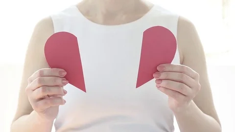 Heart Shape . Love. Divorce. Stock Footage 76807978