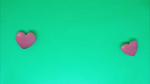 Heart shape love stop motion greenscreen Stock Footage 147023894