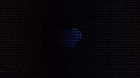 Heart shape made from dots in a dark background Stock Footage 338037313