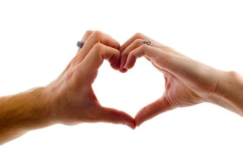 Heart Shape Made by Hands Stock Photos