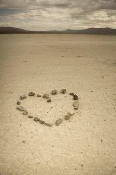 Heart shape made with stone Stock Photos