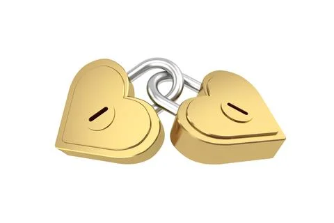 Heart shape master key, 3D rendering. Stock Illustration